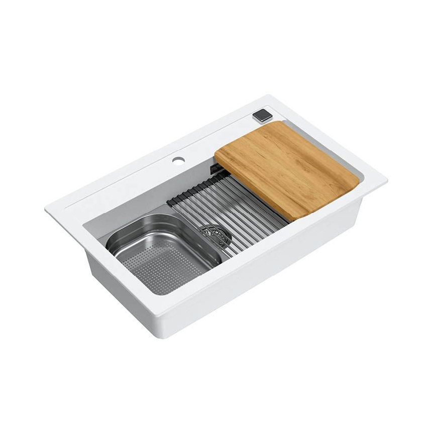 ALVEUS 1140443 - Kitchen sink ATROX 79x50 cm granite/white