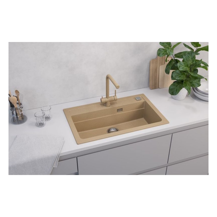 ALVEUS 1140445 - Kitchen sink ATROX 79x50 cm granite/beige