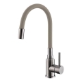 ALVEUS 1144429 - MINTAS 34 cm kitchen faucet with flexible spout, stainless steel/beige