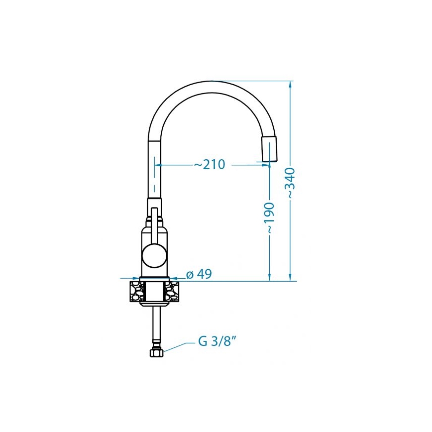 ALVEUS 1144433 - Sink tap with flexible arm MINTAS 34 cm matte black