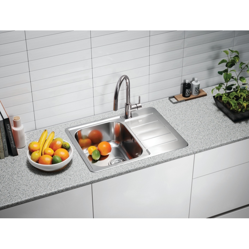 ALVEUS 1144603 - Kitchen sink LINE 61,5x50 cm matte steel/satin, without eccentric