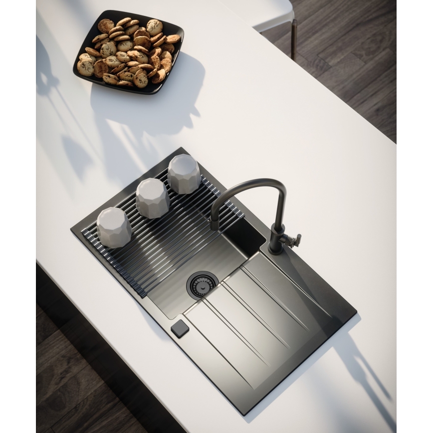 ALVEUS 1148159 - Kitchen sink CADIT 79x50 cm granite/black