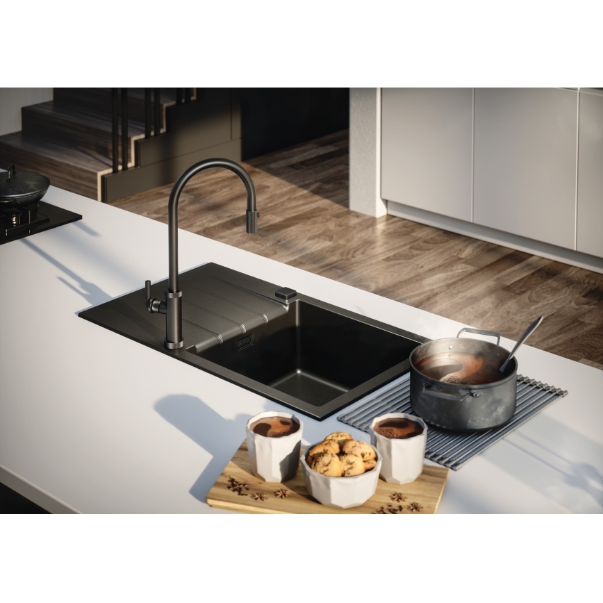 ALVEUS 1148159 - Kitchen sink CADIT 79x50 cm granite/black