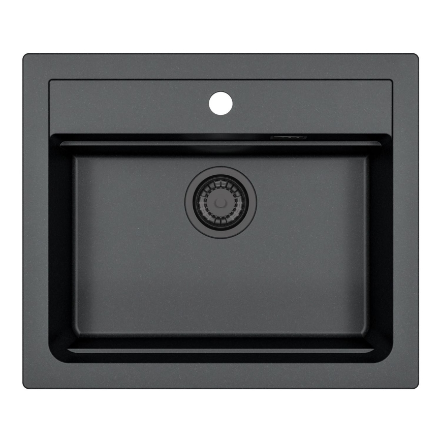 ALVEUS 1148162 - Kitchen sink ATROX 59x50 cm granite/black
