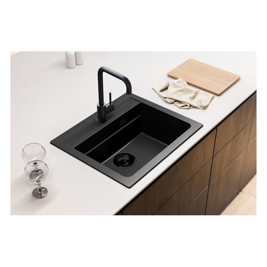 ALVEUS 1148162 - Kitchen sink ATROX 59x50 cm granite/black