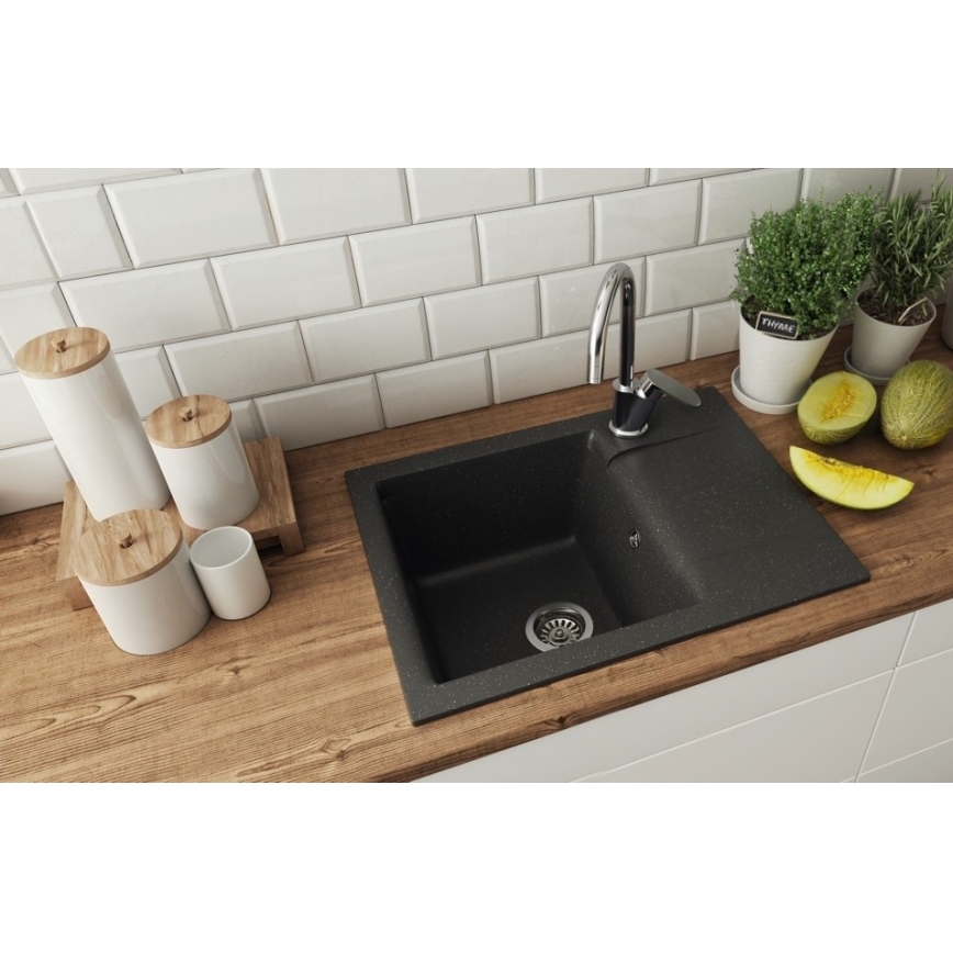 ALVEUS 1149116 - Kitchen sink GEM 59x50 cm granite/black