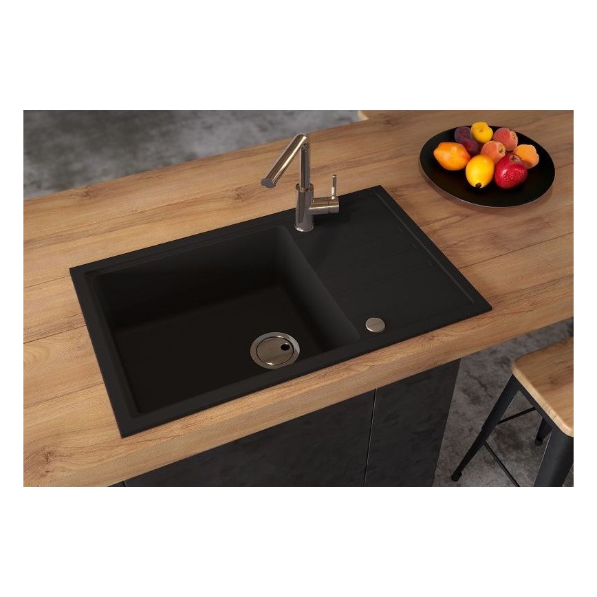 ALVEUS 1149117 - Kitchen sink INTERMEZZO 78x48 cm granite/black