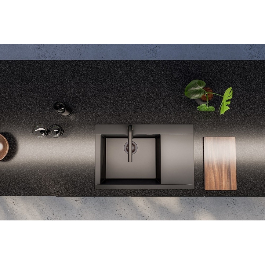 ALVEUS 1149305 - PURE Kitchen Sink 79 x 51.5 cm, Granite/Black