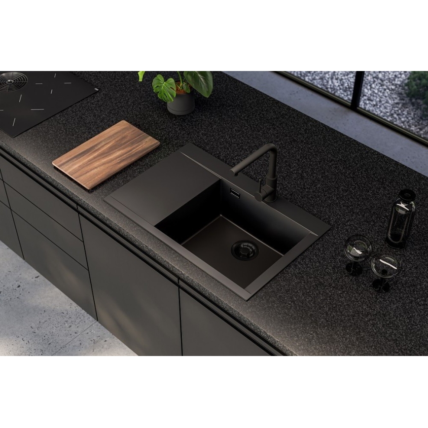 ALVEUS 1149504 - PURE kitchen sink 79 x 51.5 cm granite/black