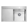ALVEUS 1149516 - PURE kitchen sink 79 x 52.5 cm, satin finish, right-hand + siphon with quick-release waste