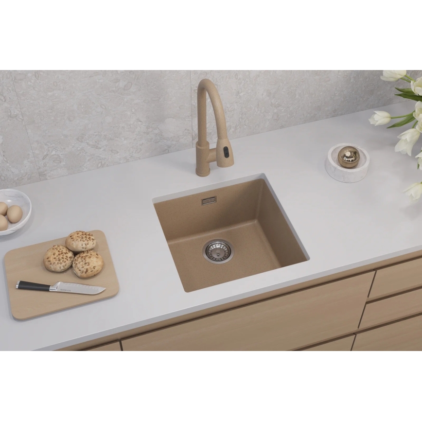 ALVEUS 1150047 - Kitchen sink OMNI 45x45 cm granite/beige