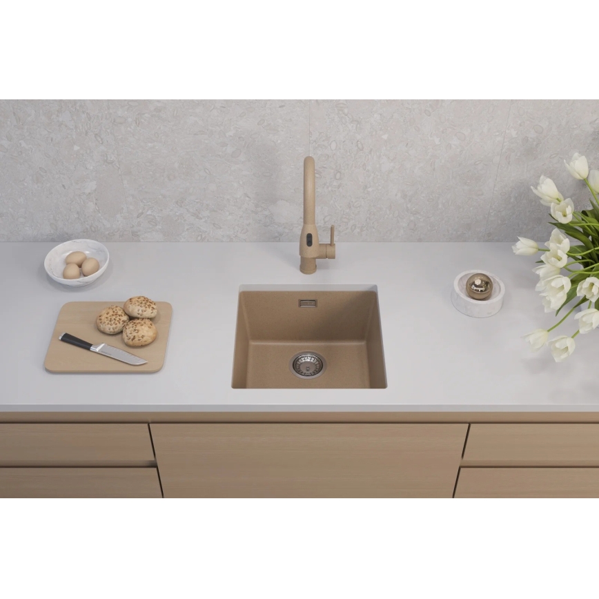ALVEUS 1150047 - Kitchen sink OMNI 45x45 cm granite/beige