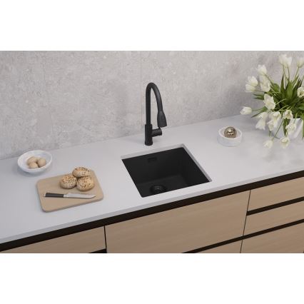 ALVEUS 1150048 - Kitchen sink OMNI 45x45 cm granite/black