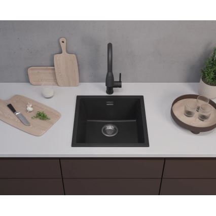 ALVEUS 1150048 - Kitchen sink OMNI 45x45 cm granite/black