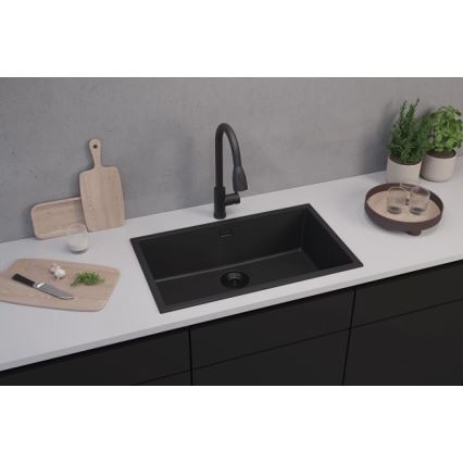 ALVEUS 1150064 - OMNI Kitchen Sink 75 x 45 cm, Granite/Black