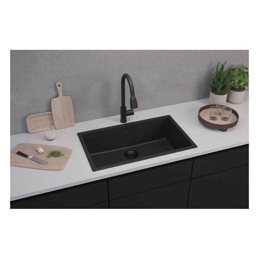 ALVEUS 1150064 - OMNI Kitchen Sink 75 x 45 cm, Granite/Black