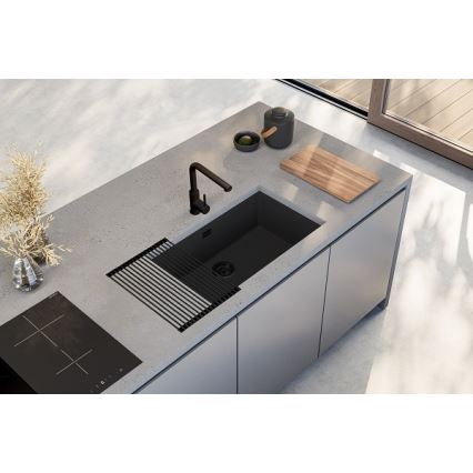 ALVEUS 1150064 - OMNI Kitchen Sink 75 x 45 cm, Granite/Black