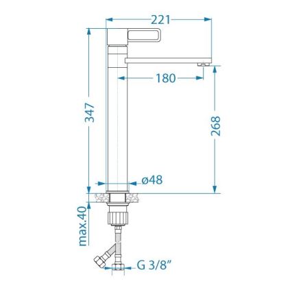 ALVEUS 1150752 - Sink tap MAYA 34,7 cm shiny chrome