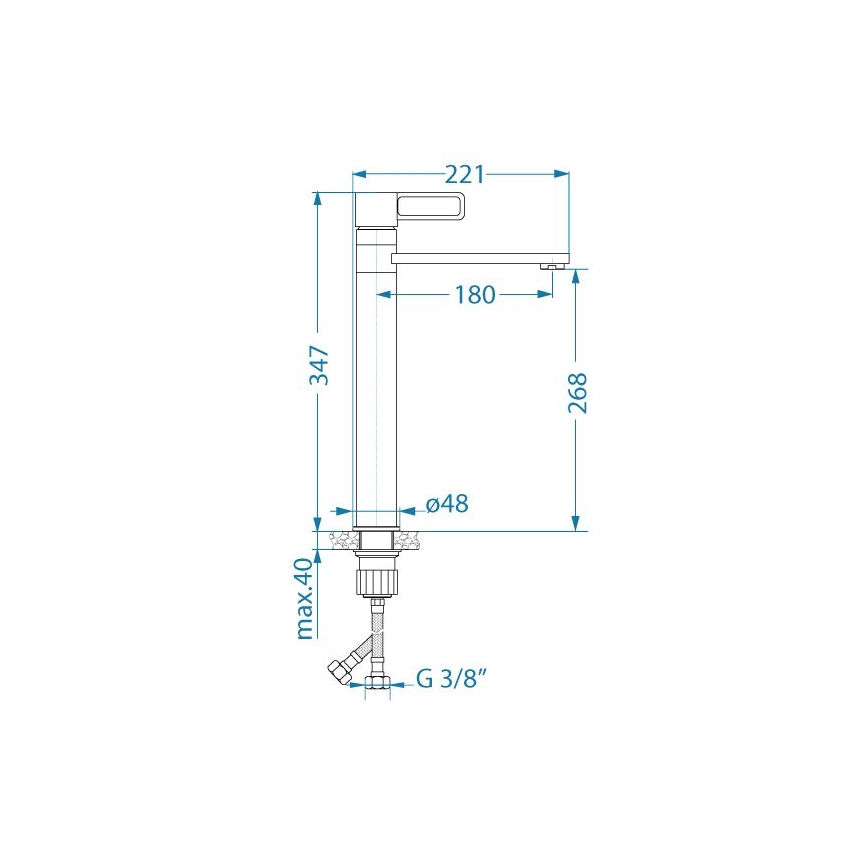 ALVEUS 1150752 - Sink tap MAYA 34,7 cm shiny chrome