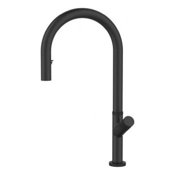 ALVEUS 1150908 - Sink tap with pull-out sprayer SWAN 44,9 cm black