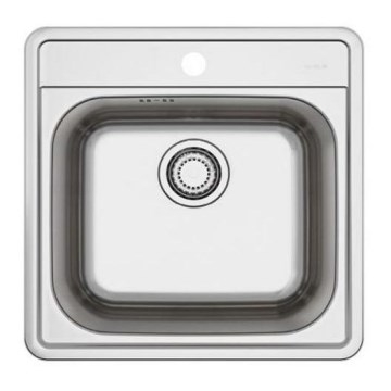 ALVEUS 1151258 - Kitchen sink MORE 50x49 cm matte steel/satin
