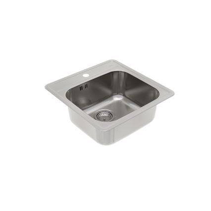 ALVEUS 1151258 - Kitchen sink MORE 50x49 cm matte steel/satin