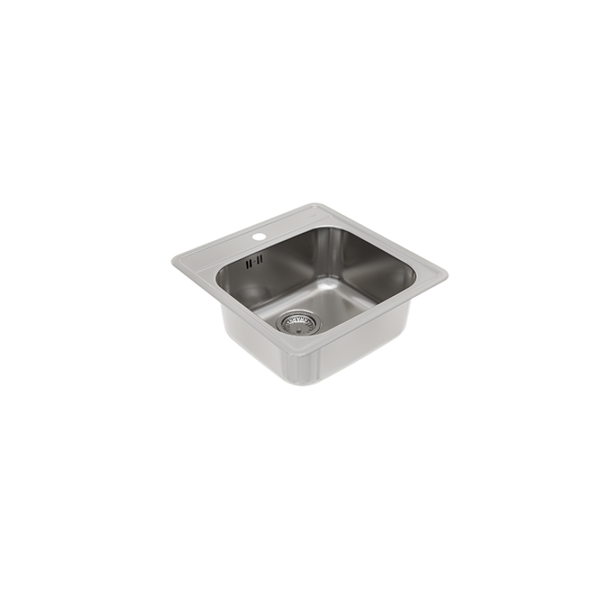 ALVEUS 1151258 - Kitchen sink MORE 50x49 cm matte steel/satin