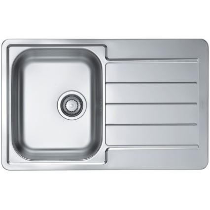 ALVEUS SET0026 - LINE kitchen sink 79 x 50 cm + TONIA 29.5 cm sink faucet, satin/polished chrome