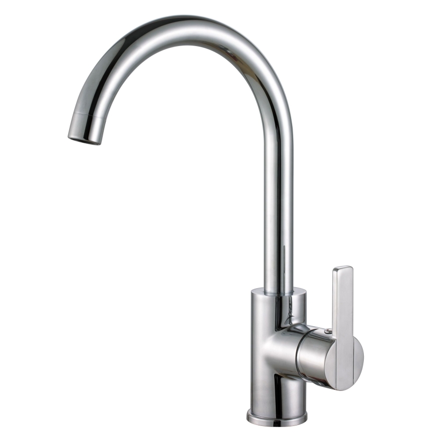 ALVEUS SET0026 - LINE kitchen sink 79 x 50 cm + TONIA 29.5 cm sink faucet, satin/polished chrome