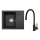 ALVEUS SETA23197 - Kitchen sink CADIT 59x50 cm + faucet with flexible spout MINTAS 34 cm granite/matte black