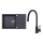 ALVEUS SETA23201 - Kitchen sink ROCK 78x48 cm + faucet with flexible arm MINTAS 34 cm granite/matte black