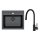 ALVEUS SETA23228 - Kitchen sink ATROX 59x50 cm + kitchen tap with flexible arm MINTAS 34 cm granite/matt black