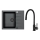 ALVEUS SETA23230 - CADIT kitchen sink 59x50 cm + MINTAS sink mixer with 34 cm flexible spout granite/matte black