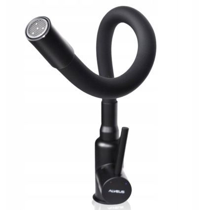 ALVEUS SETA23230 - CADIT kitchen sink 59x50 cm + MINTAS sink mixer with 34 cm flexible spout granite/matte black