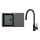 ALVEUS SETA23231 - Kitchen sink CADIT 79x50 cm + faucet with flexible arm MINTAS 34 cm granite/matte black