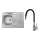 ALVEUS SETA24019 - Kitchen sink CLASSIC 80x60 cm + faucet with flexible arm MINTAS 34 cm brushed stainless steel/black