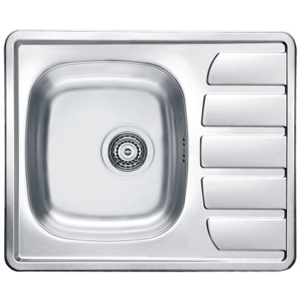 ALVEUS SETA265 - ZOOM kitchen sink 61.5x50 cm + RIVIERA sink faucet 14.8 cm satin/polished chrome