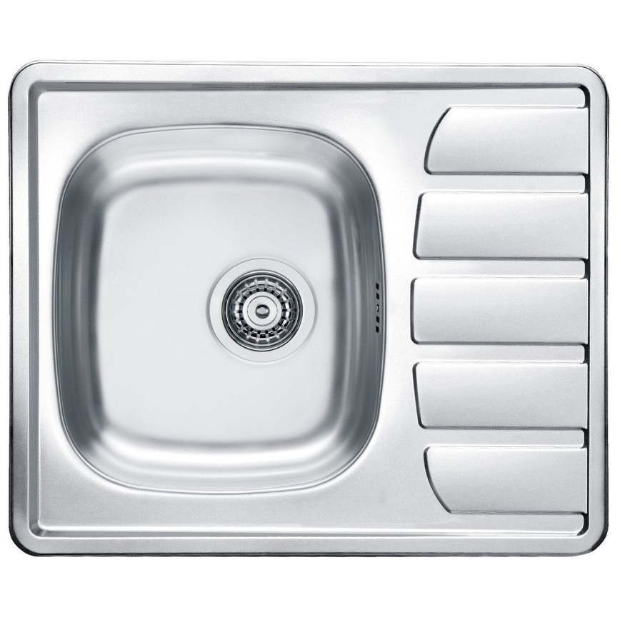 ALVEUS SETA265 - ZOOM kitchen sink 61.5x50 cm + RIVIERA sink faucet 14.8 cm satin/polished chrome