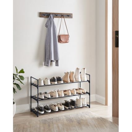 ALVORO Black Shoe Cabinet