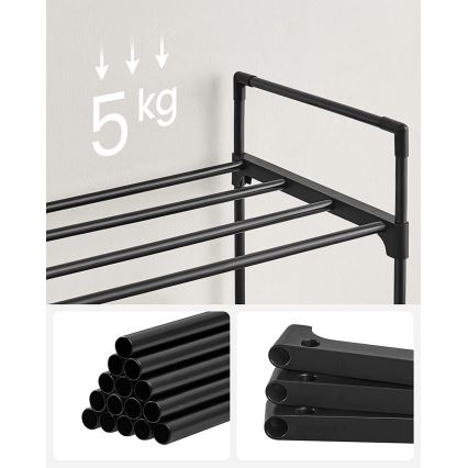 ALVORO Black Shoe Cabinet