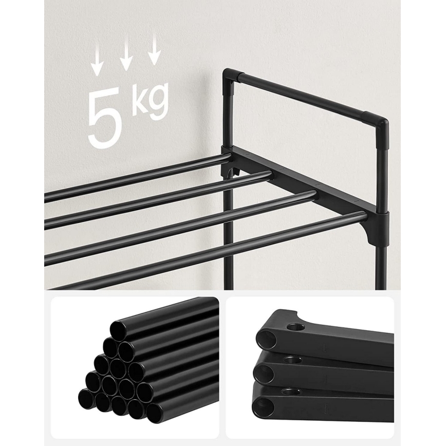 ALVORO Black Shoe Cabinet