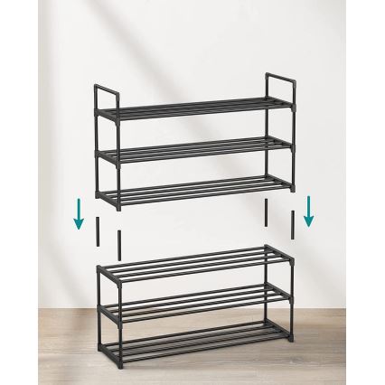 ALVORO Black Shoe Cabinet