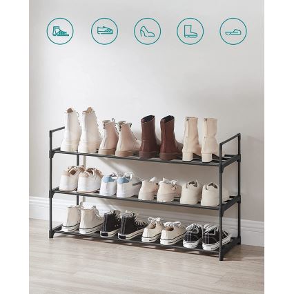 ALVORO Black Shoe Cabinet