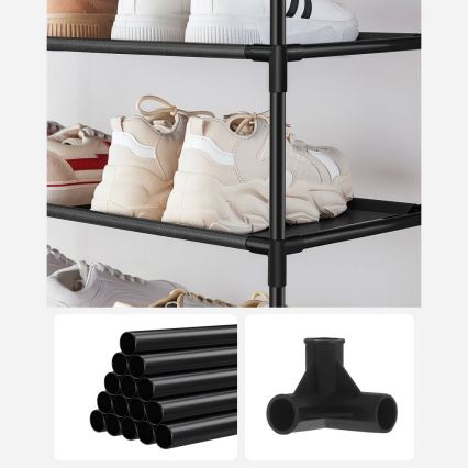 ALVORO Black Shoe Cabinet