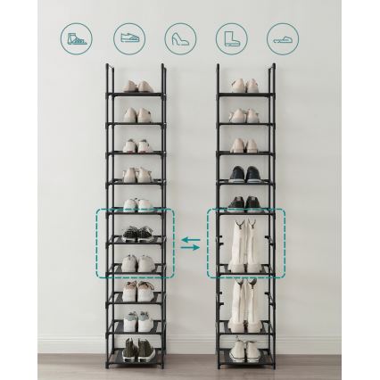 ALVORO Black Shoe Cabinet