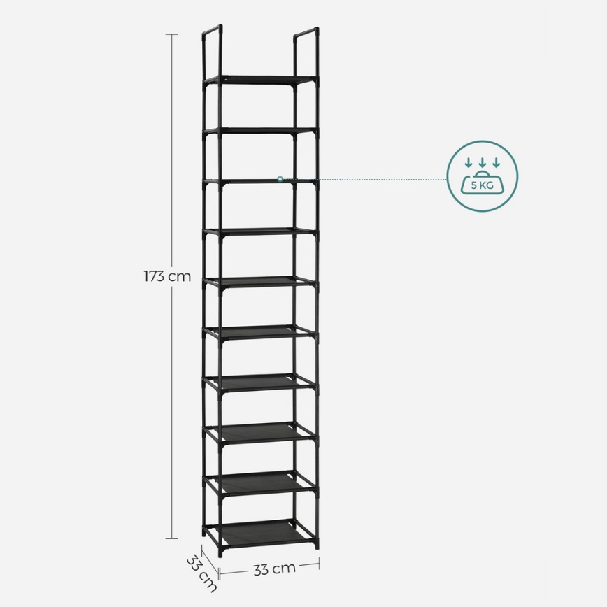 ALVORO Black Shoe Cabinet