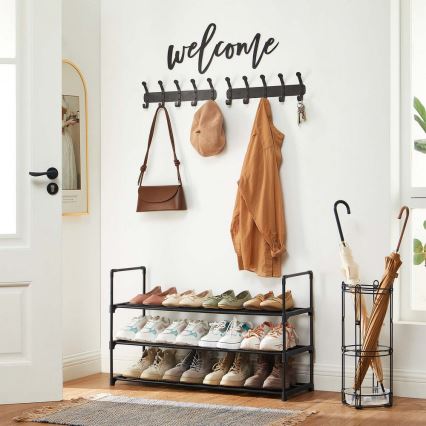 ALVORO Shoe Cabinet – Black