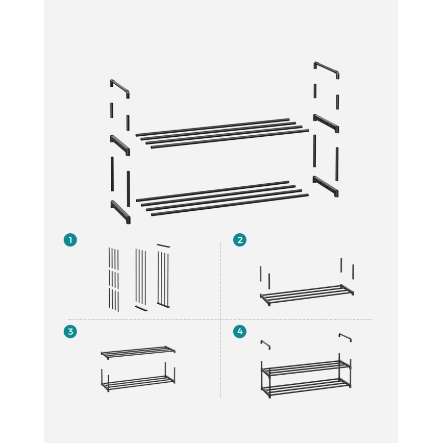 ALVORO Shoe Cabinet, Black