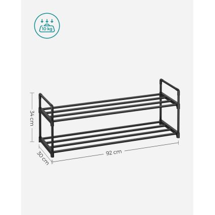 ALVORO Shoe Cabinet, Black