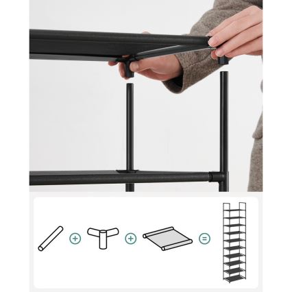 ALVORO Shoe Cabinet – Black